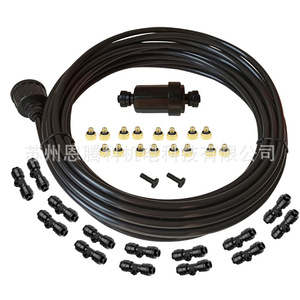 Système de refroidissement par brumisation basse pression, kit de pulvérisation de jardin de 18 m pour le refroidissement extérieur en été, avec tuyau en PE de qualité alimentaire et raccords en laiton - Product Image 3