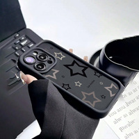 Casual Black Grey Star pour Apple 15 étui de téléphone portable pour iPhone 14 Pro Max 13/12 All-Inclusive Anti-Fall Xr 7 Plus Plus Retail