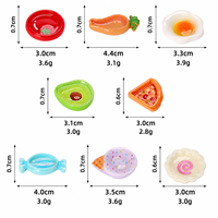 Assortiment en gros de mini-assiettes en résine, vaisselle miniature pour maison de poupée, petits plats pour scènes miniatures et décoration DIY