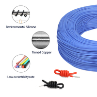 Cable de Cobre Flexible de Silicona Suave 32 30 28 26 24 22 20 18 16 14 12 10 8 AWG 3239 Aislado 3KV para Bricolaje LED Electrónico