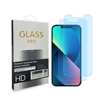 Vente en gros de verre trempé pour téléphone portable certifié CE, 13 12 2.5D, sans bulles, anti-lumière bleue, protection UV, 9H, 0,3 mm