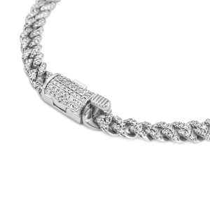 Pulsera de Eslabones Cubanos con Diamantes VVS Cultivados en Laboratorio, Corte Brillante Redondo, Joyería Fina de Lujo de Diseñador - Product Image 2