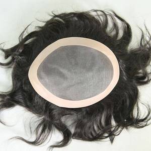 3 #   Peluca de <span class=keywords><strong>Cabello</strong></span> Natural para <span class=keywords><strong>Hombre</strong></span>, Estilo Europeo y Americano, Corta y Rizada, Tejida a Mano, Marca Net Hand Hook Spot MONO - Product Image 4