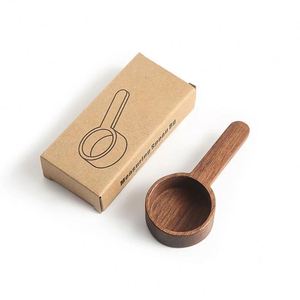 8g Walnut Wooden Measuring Spoon Scoop <b>Coffee</b> Beans Bar Kitchen Home Baking Tool Measuring Cup Measuring Tools - Product Image 1