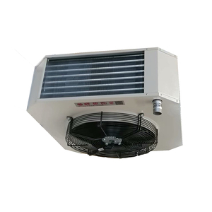 Unité de chauffage à <span class=keywords><strong>eau</strong></span> chaude industrielle à jet d'air suspendue au plafond de 17 kW, ventilateur à bobine, faible <span class=keywords><strong>bruit</strong></span>, grand volume d'air, économie d'énergie - Product Image 1