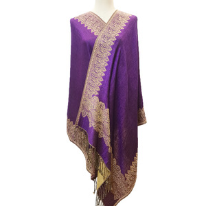 Nouvelle mode quatre saisons Jacquard Polyester musulman noix <span class=keywords><strong>de</strong></span> cajou écharpe longue écharpe élégante rétro ethnique foulards pour les femmes - Product Image 2