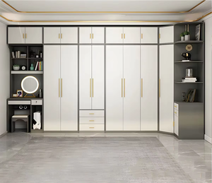 Armadio moderno con porta a battente in vetro e illuminazione a LED, semplice mobile <span class=keywords><strong>per</strong></span> camera da letto, organizer <span class=keywords><strong>per</strong></span> vestiti - Product Image 3