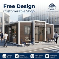 Bar Portatile Modulare Pop-up, Caffetteria Espandibile, Chiosco Commerciale Prefabbricato Mobile
