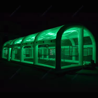 Carpa Inflable Personalizada con Luces LED, Carpa Portátil Grande para Fiestas, Bodas, Exposiciones, Estructura Exterior Inflable Transparente