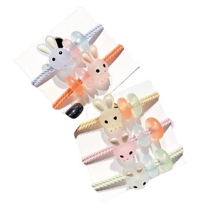 Coleteros de Conejito Adorables, Colores Variados, Alta Elasticidad, Resina Plástica, Uso Diario - Product Image 4