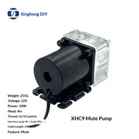 Pompe de refroidissement à eau XHC9 25dBA silencieuse 10W 3/4 broches, pour tuyau rigide, avec mesure de vitesse intégrée, spéciale ordinateur, à friction électrique