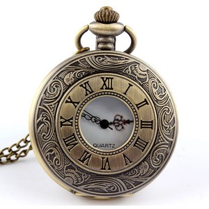 Antik roma tarzı çift avcı iskelet Steampunk mekanik cep saati