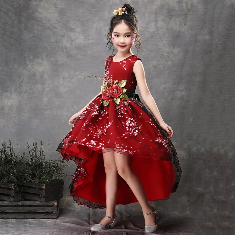Neuankömmling Schöne Kinder Kleidung Mädchen Prinzessin Lange Hochzeits kleid Party kleider
