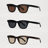 LBAshades 3602 Lunettes de soleil polarisées de haute qualité, monture carrée vintage, UV400, logo personnalisé, lunettes de soleil en acétate pour femmes et hommes