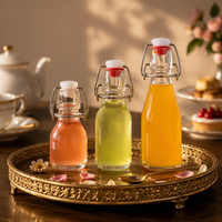 Bouteille en verre personnalisée avec bouchon à bascule pour boissons, jus, eau, bière, bouteille en verre carrée ou ronde, 60 ml, 150 ml, 250 ml, 500 ml, 750 ml
