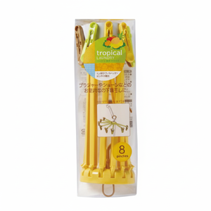 Mini parasole per lavanderia semicerchio tropicale con 8 clip per organizzare i tuoi vestiti - Product Image 1