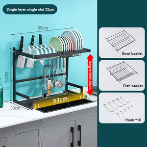 Cucina in acciaio inox monostrato lavello a scomparsa scolapiatti tavolo lavello piastra di stoccaggio rack di stoccaggio <span class=keywords><strong>one</strong></span>-stop - Product Image 5