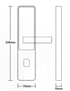 Serrure intelligente haute sécurité INVLOCK pour portes en acier, reconnaissance d'empreintes digitales, RFID, Wi-Fi, application TTLOCK, matériau en aluminium, cylindre de qualité - Product Image 5