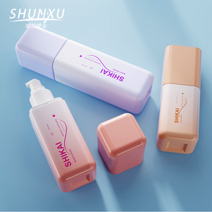 Tùy Chỉnh Bao Bì Mỹ Phẩm Vuông Rõ Ràng Cơ Thể Phun Sương Chai 150 200 250Ml Nhựa <span class=keywords><strong>Pet</strong></span> Rỗng Lotion Bơm Chai Container - Product Image 2