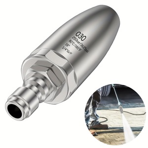 หัวฉีดน้ำแรงดันสูงสแตนเลส Stim ขนาด 1/4 G/F แบบเชื่อมต่อเร็ว 250 บาร์ หัวฉีดแบบกังหันหมุนได้ 360 องศา - Product Image 5