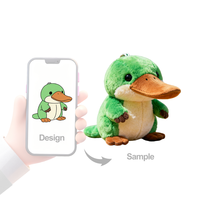 Jouets en peluche personnalisés en coton PP, animaux en peluche de 10 à 50 cm, matériau doux, détails brodés, anti-stress, peluche personnalisée