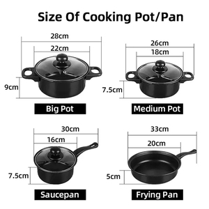Precio barato de fábrica 13 piezas de cocina ollas y sartenes antiadherentes juegos de utensilios de cocina cazuela suministros de cocina - Product Image 5