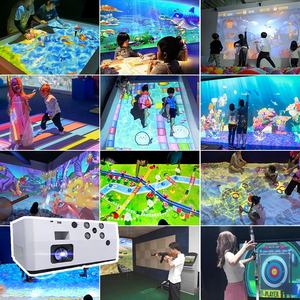 Interactive Projector Games Immersive 3D Ar 4K Hologram Projection Indoor All-in-one Virtual Kids Gaming For Floor And Wall