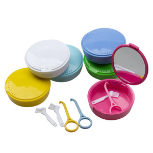 Estuche Portátil para Guardar Dentaduras Postizas, Equipo de Terapia Oral, Espejo Dental, Estuche para Retenedores de Ortodoncia, Accesorio para Aparatos Invisibles - Product Image 3