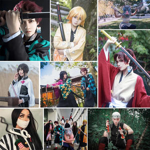 41 ''Bambou Demon Slayer Sword Cosplay Holder Ceinture <span class=keywords><strong>Kimetsu</strong></span> No Yaiba Tanjirou Kyoujurou Props Anime Katana Swords - Product Image 2