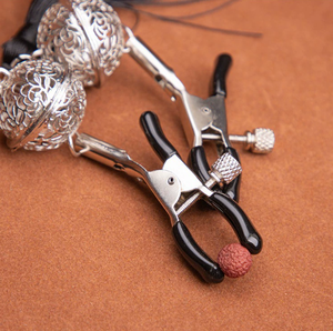 Luxurious Adjustable Tassel Nipple Clamps Hollow Palace Bell Chest Clips SM Flirting Unisex Sex Toys - Product Image 2