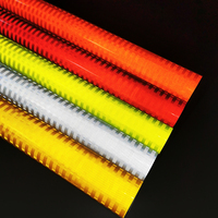 Rouleaux de film réfléchissant de qualité ingénierie, logo personnalisé, prisme, épaisseur 0,48 mm, adhésif sensible à la pression durable 3 ans