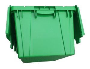 600x400x315 mm solid box nestable and stacking hard plastic storage moving crate