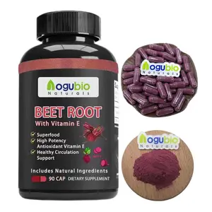 Aogubio Private Label OEM Superfood Organic Beet Root Powder Capsules Beetroot Beet Root Powder Capsules BeetRoot Capsules