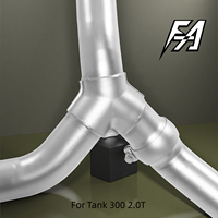 Convient pour Tank 300 400 500 2.0T 3.0T, échappement cat-back à longueurs égales avec commande électronique de soupape, silencieux de 1,5 mm avec double sortie.