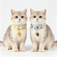 Kalung Kucing NIBAO 2 Pack Motif Pisang & Blueberry, dengan Pengaman Lepas Cepat, Set Kalung Hewan Peliharaan Lucu untuk Kucing & Anjing Kecil