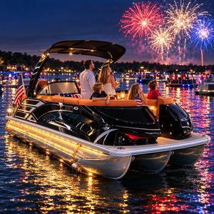 <span class=keywords><strong>Bateau</strong></span> ponton <span class=keywords><strong>de</strong></span> pêche en aluminium CE ISO 22 pieds, 12 personnes, 200 CV hors-bord, échelle <span class=keywords><strong>de</strong></span> bain, remorque <span class=keywords><strong>moteur</strong></span> en option, familial en haute mer - Product Image 6