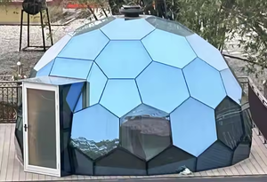 Tienda de cúpula de vidrio Geodésico de madera con energía solar ecológica para glamping y eventos al aire libre - Product Image 2