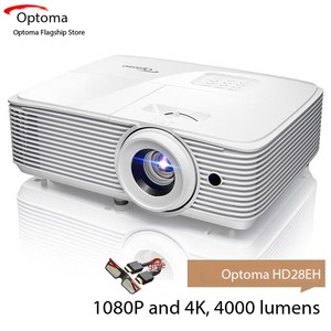 โปรเจคเตอร์ Optoma HD28EH 4000 ISO ลูเมนส์ Full HD 1080P DLP สำหรับใช้ในบ้าน ธุรกิจ การประชุม ห้องฝึกอบรมขนาดเล็ก A1 Pro 2500 ลูเมนส์ - Product Image 1