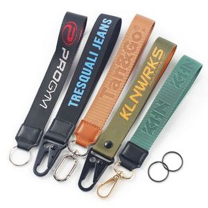 Llaveros promocionales personalizados con logo de águila, cordones cortos bordados, llaveros de muñeca tejidos para motocicleta - Product Image 5