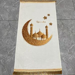 Tapis de prière islamique Namaz pour enfants, nouveau design, dessin animé, mélange, design, arabe, 65x115cm - Product Image 5