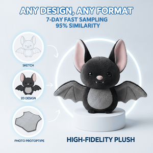 Peluche de Murciélago Personalizado, Mascota de Peluche, Fabricante OEM ODM, Personaje Único, Muestreo Rápido, Material Seguro, Gran Promoción - Product Image 3