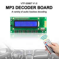 VIRE Écran LCD Bluetooth 5.0 Carte décodeur MP3 Audio de voiture USB TF FM Radio Module lecteur MP3