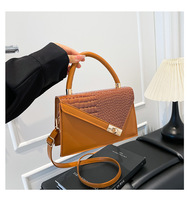 Sac bandoulière rétro décontracté et simple, couleur unie, avec deux sangles, durable, forme coussin, pour le quotidien