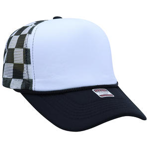 Gorra de camionero de malla a cuadros de colores con diseño de leopardo y cuadros, tipo snapback, estilo béisbol, con panel <span class=keywords><strong>Otto</strong></span> Foam Checker y diadema - Product Image 6