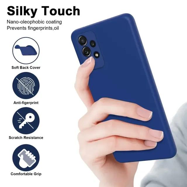 Luxury Liquid Silicone TPU Shockproof Phone Case for Samsung Galaxy A32 A42 A52 A52S A72 A12 A13 A23 A33 A53 A73 4G Back Cover