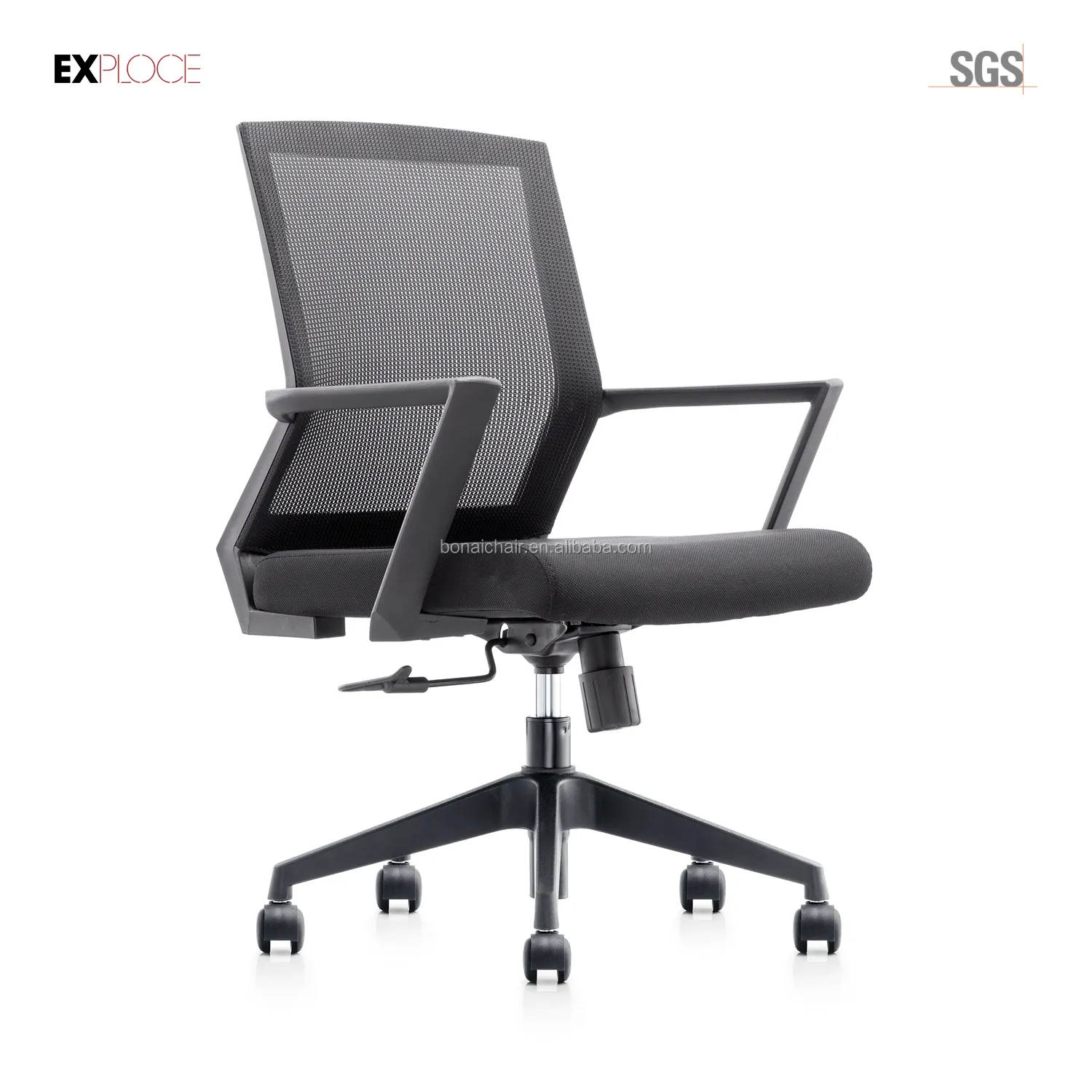 Swivel Fixed lumbar Height Adjustable Lift Plastic Mesh Office Chair Task meeting computer nylon chair