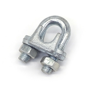 Wire Rope <b>Clips</b> 10mm Malleable Cast Iron Electro Galvanized For Construction Industry - Product Image 1