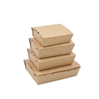 Boîtes d'emballage alimentaire de restaurant de qualité alimentaire personnalisées en usine Boîte en papier kraft Boîte à emporter kraft