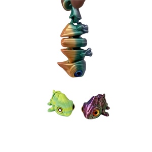 Llavero colgante de juguete con diseño de <span class=keywords><strong>lagarto</strong></span> 3D transfronterizo, simulación de ojos, articulado, para maternidad - Product Image 4