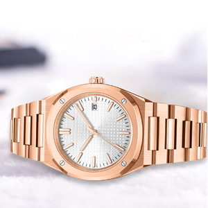 Logotipo personalizado Reloj de pulsera Uhr Herren Pulsera de acero inoxidable Relojes de cuarzo Hombres Relojes de acero de lujo - Product Image 3
